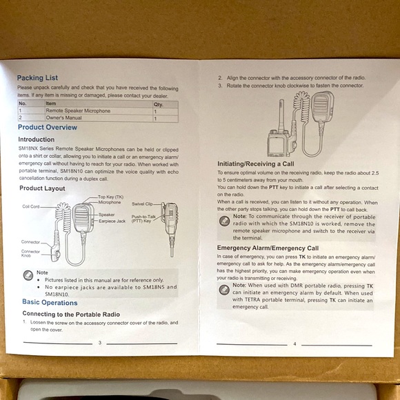 Hytera Remote Speaker Microphone EUC Tactical Emergency - Picture 9 of 12